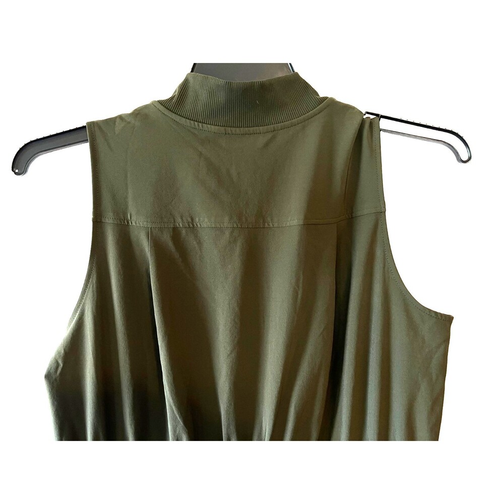 ATHLETA Brooklyn Utility Romper Jumpsuit Aspen Olive Green Size 10 Petite NWT - Picture 6 of 10